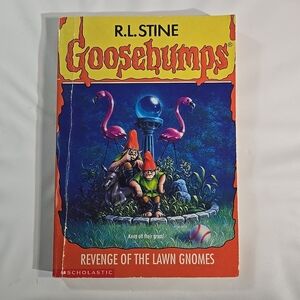 R.L. Stine Goosebumps: Revenge of the Lawn Gnomes – Yellow & Red Cover